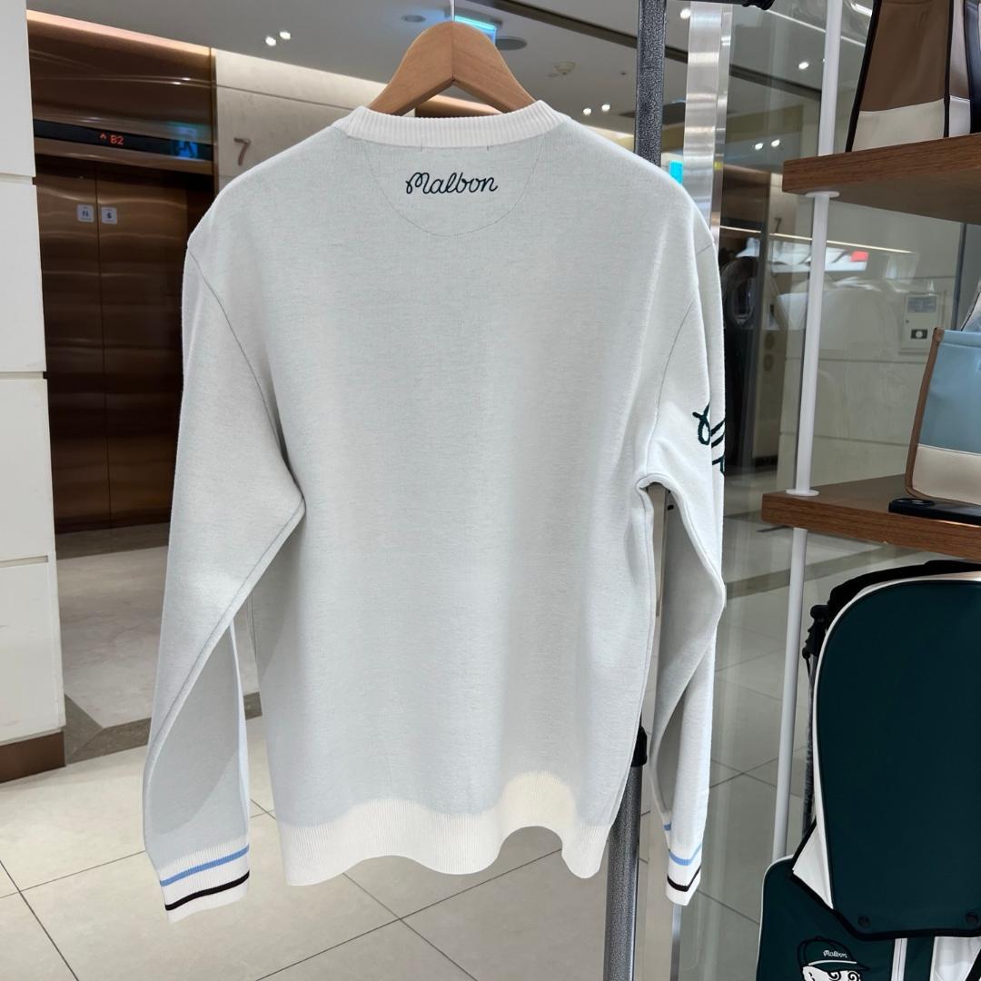 マルボン メンズ ゴルフ長袖ニット 2025秋冬セーター 快適ラウンド