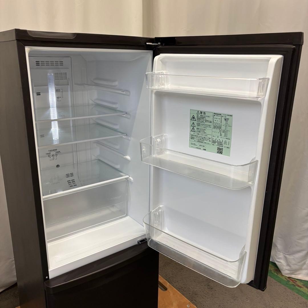 143⭕️冷蔵庫　パナソニック　一人暮らし　安い　綺麗　中古　右開　黒　設置無料
