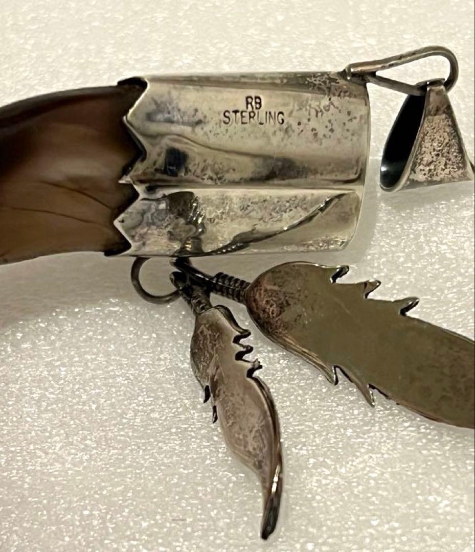 ペンダントヘッド　ナバホ　NABAJO 熊の爪　ハンドメイド　ターコイズ