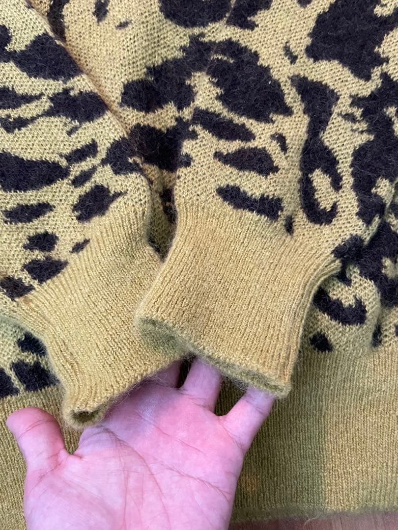 未使用 23AW ジョンローレンス サリバン モヘアニット レオパード 野村訓一