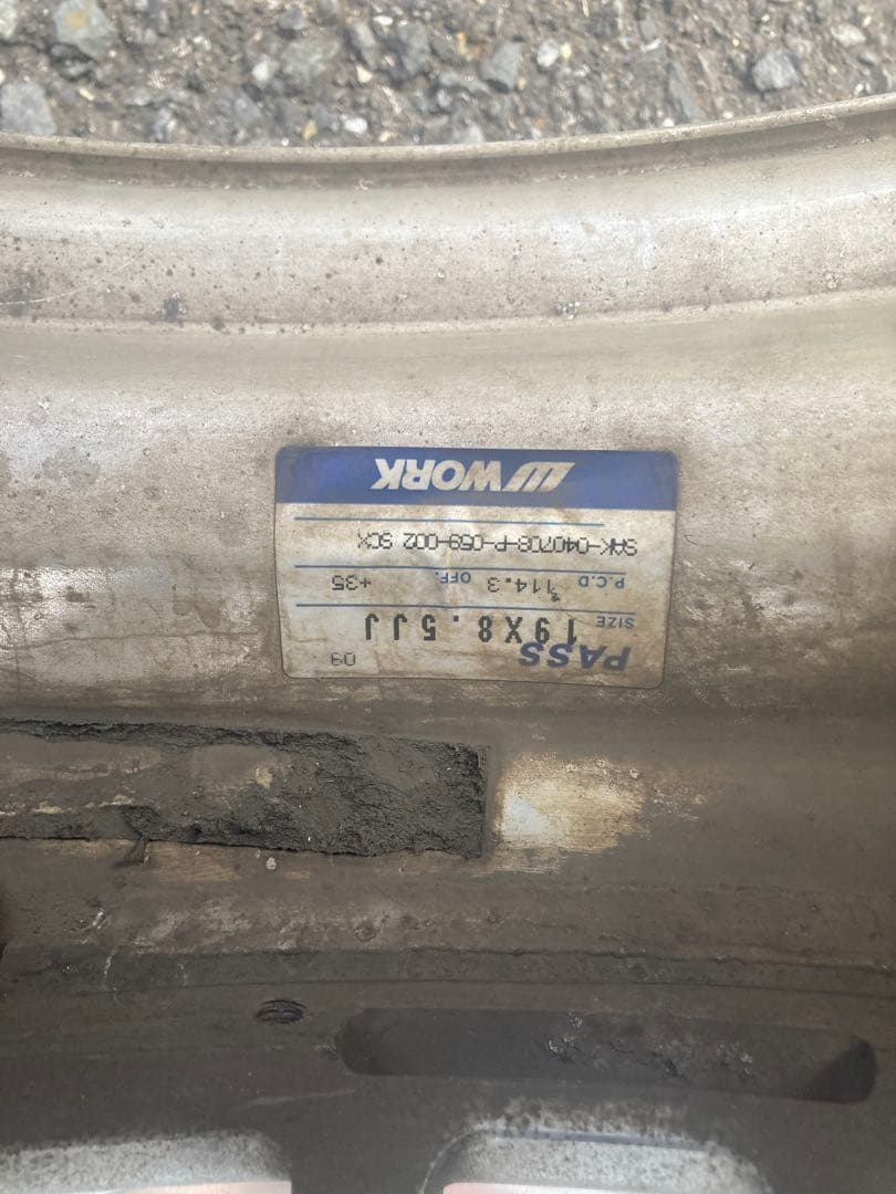 ワーク　シーカー19インチ　タイヤバリ山