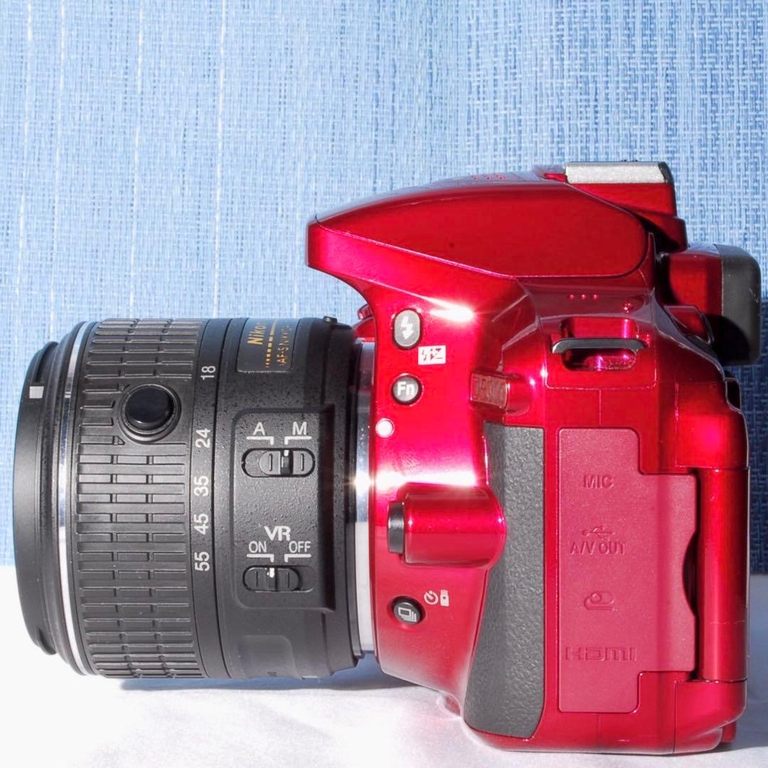 ✨Wi-Fi搭載モデル！レアカラー✨レッド✨D5300Ｗレンズキット✨