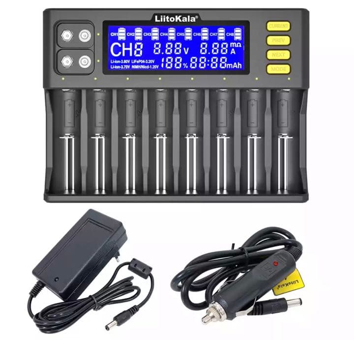 Liitokala Lii-S8 充電器　リチウムイオン電池