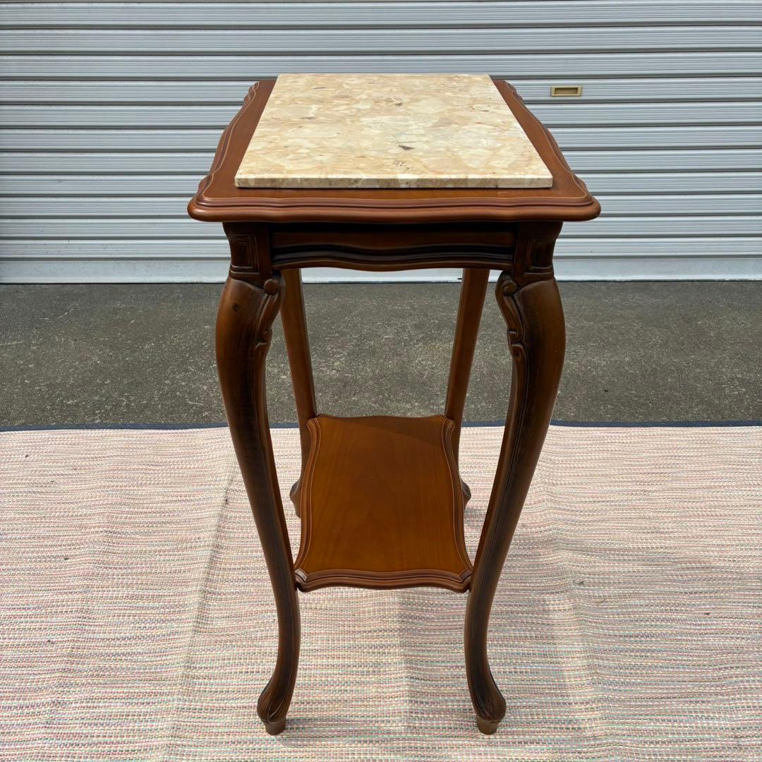 【送料込】アンティーク家具　大理石調　猫脚 コンソール 台　テーブル レトロ