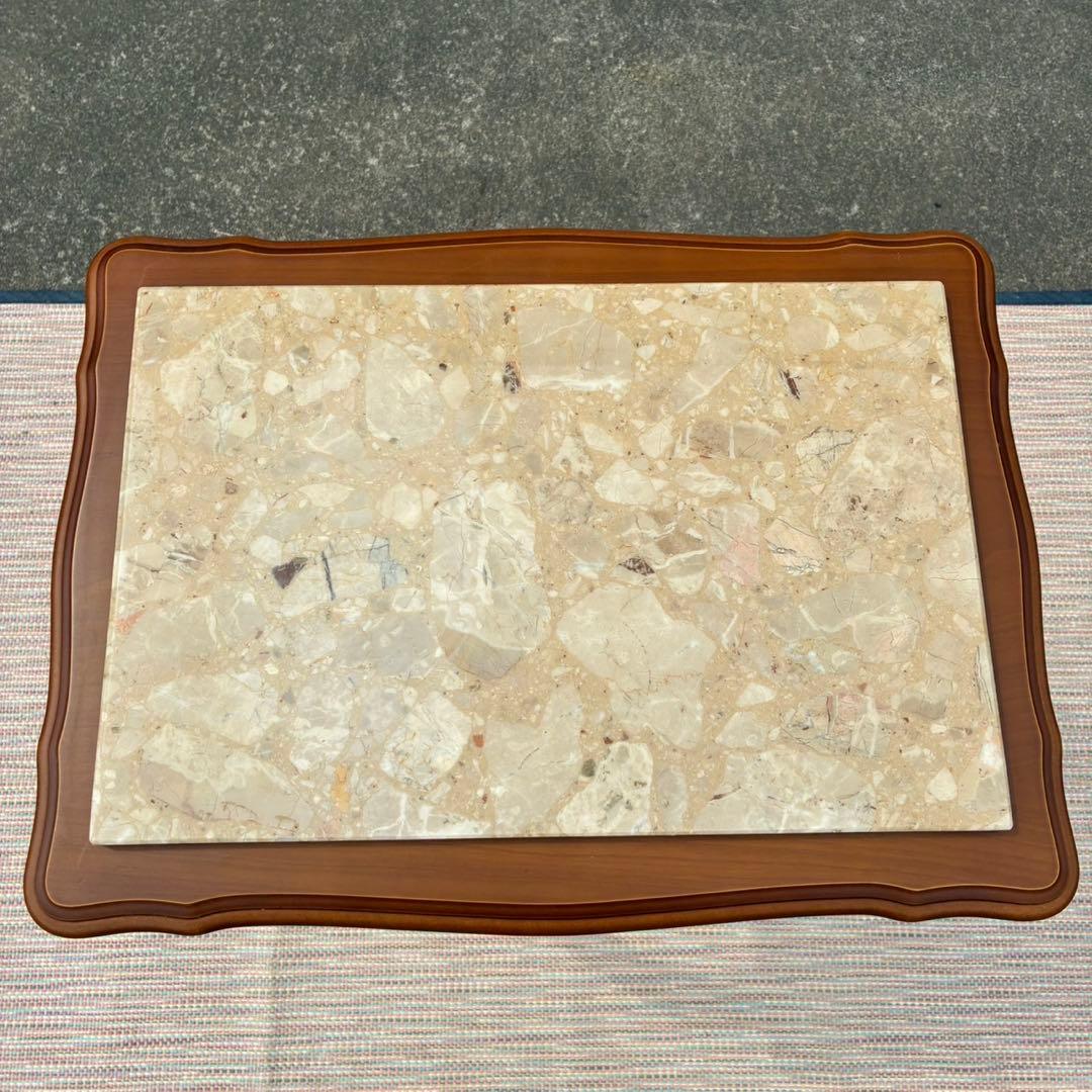 【送料込】アンティーク家具　大理石調　猫脚 コンソール 台　テーブル レトロ