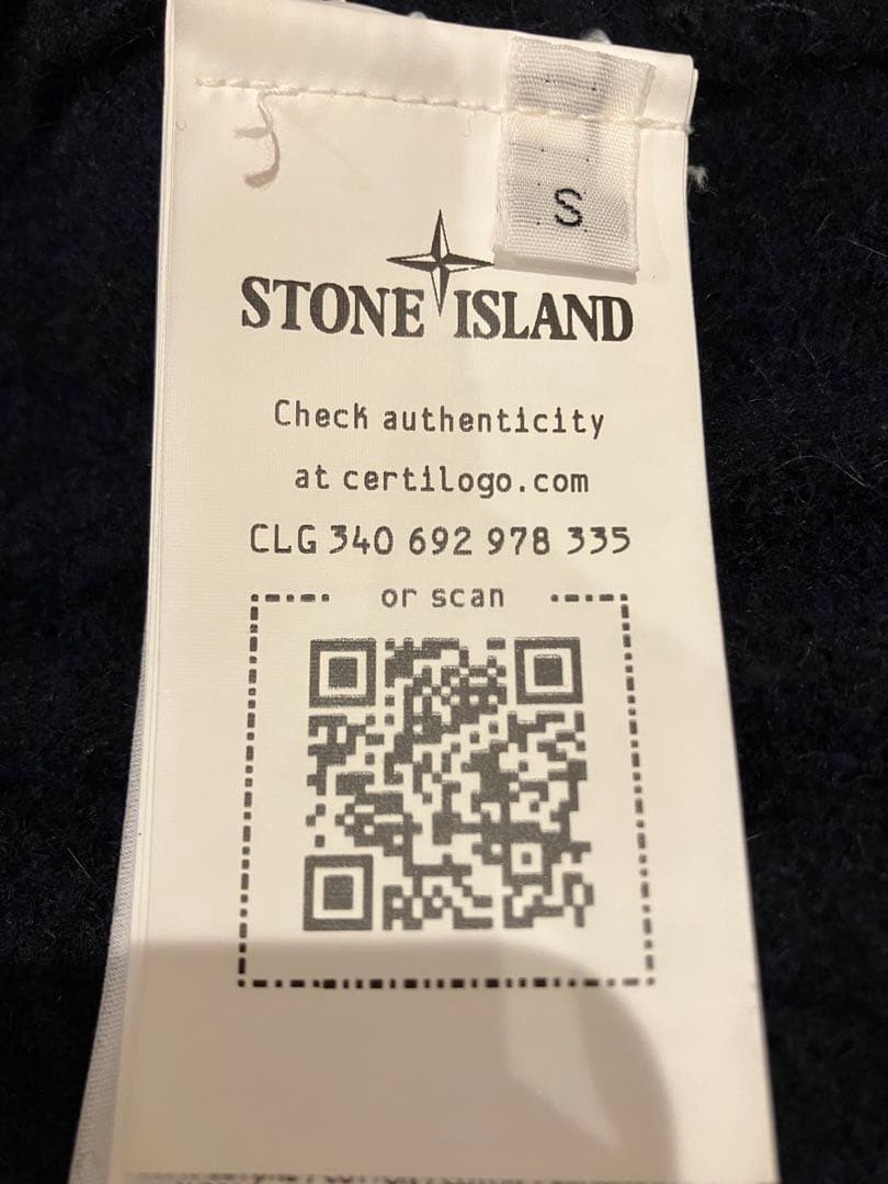 STONE  Sサイズ ニットプルオーバー ネイビー イタリア製