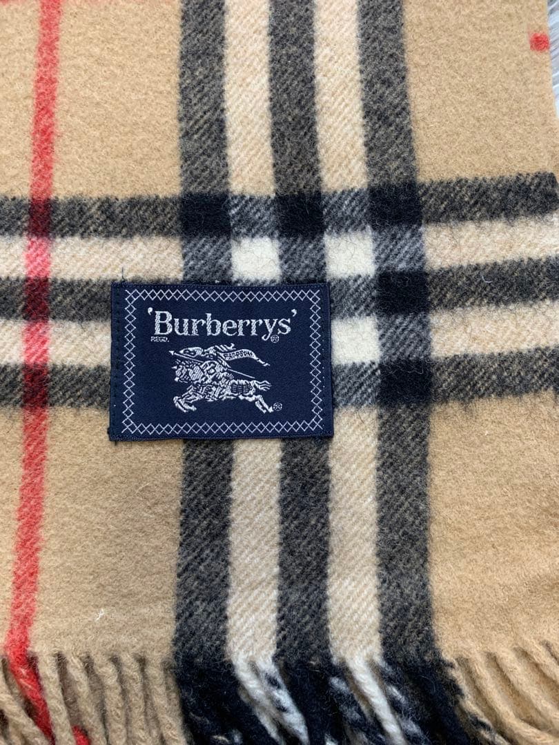 Burberrys バーバリー チェック柄 ウールブランケット 膝掛け