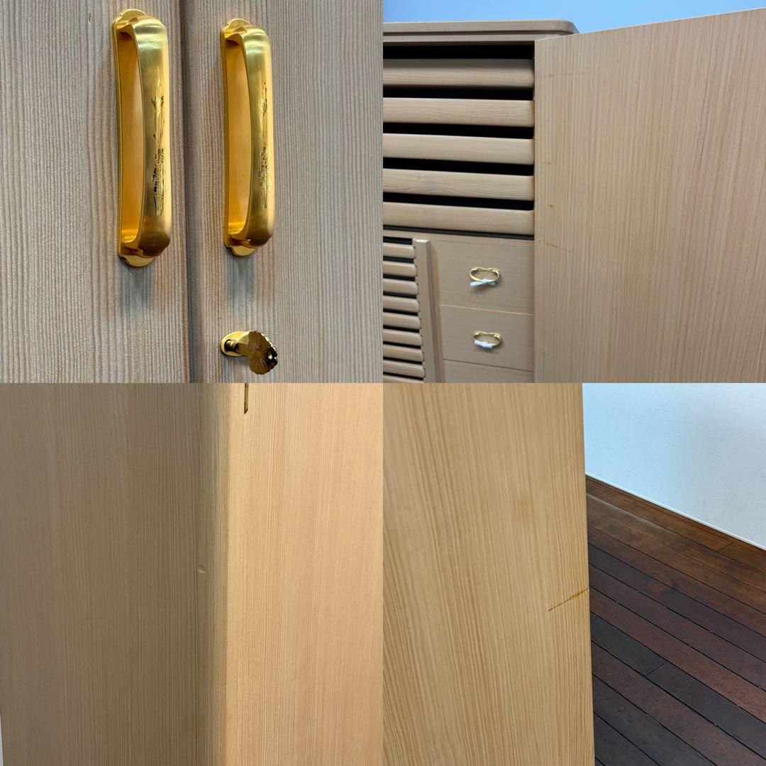 H112K19 伝統工芸 紀州箪笥 鍵付き 総桐箪笥 無垢材