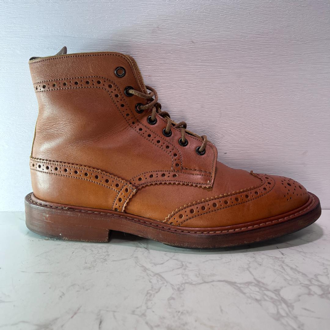【美品】トリッカーズ M2508 モールトン 7.5 UK 茶 ブーツ