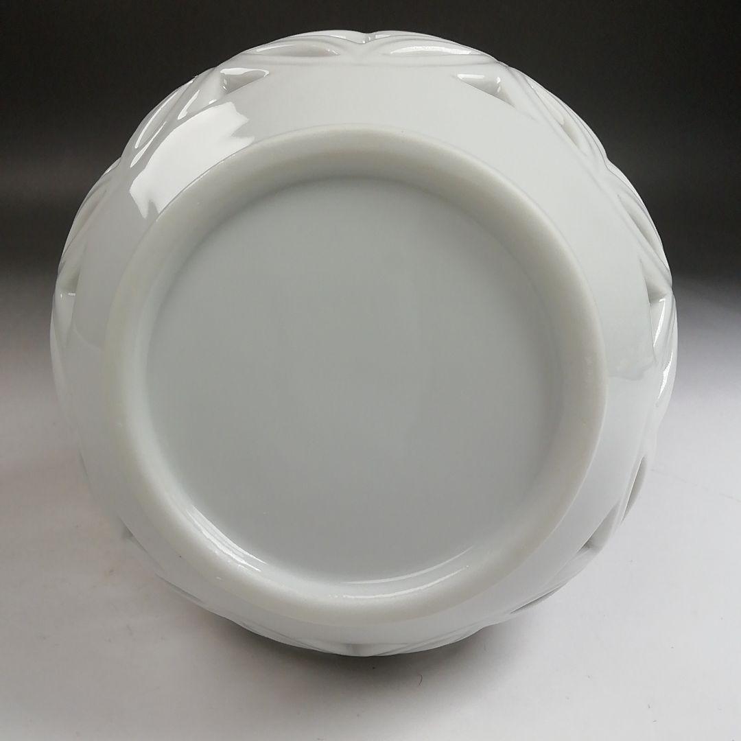 Ｗ２１６　皆具　『白磁　七宝透』『加藤藤城 造』　共箱　茶道具