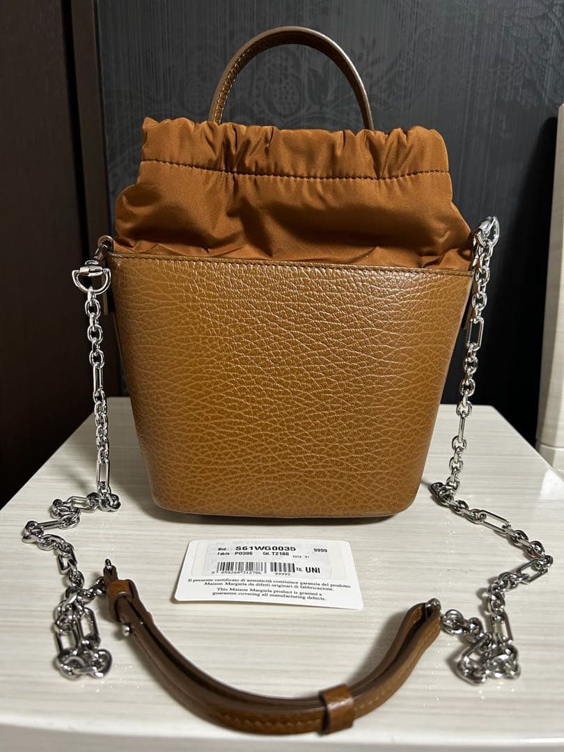メゾンマルジェラ　5ac バケットバック　ブラウン