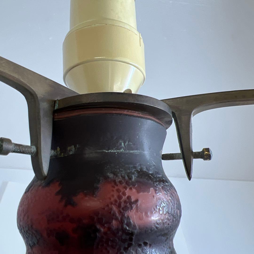 Ungureanu 湖水風景文　酸化腐食彫　大ランプ　高さ46㎝化粧共箱トヒルサ