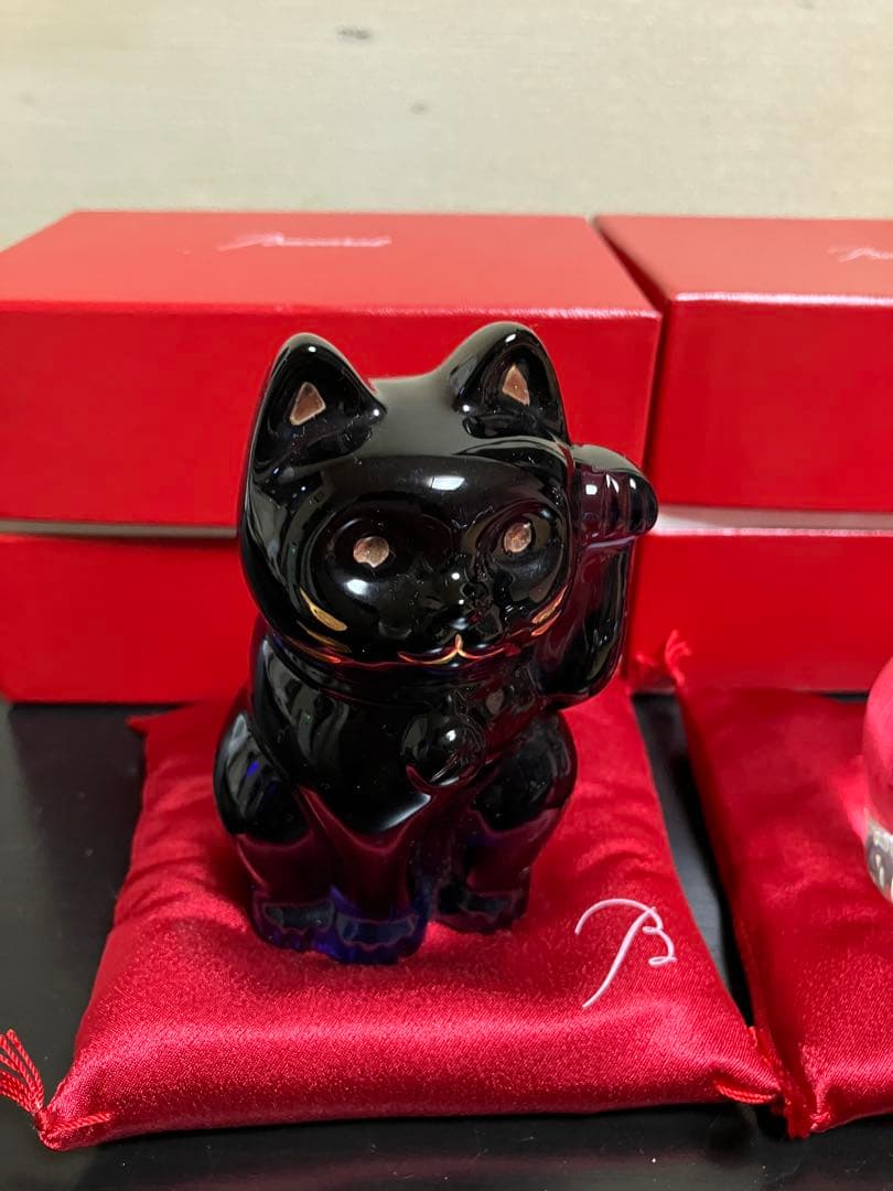 かりんちゃん Baccaratの招き猫 置物 セット