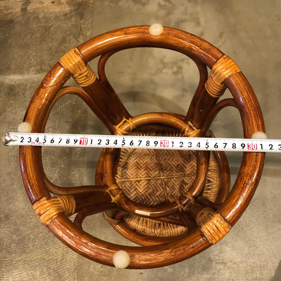 【ラタン】 円形スツール 椅子　腰掛け　ラタンチェアー　アジアン雑貨