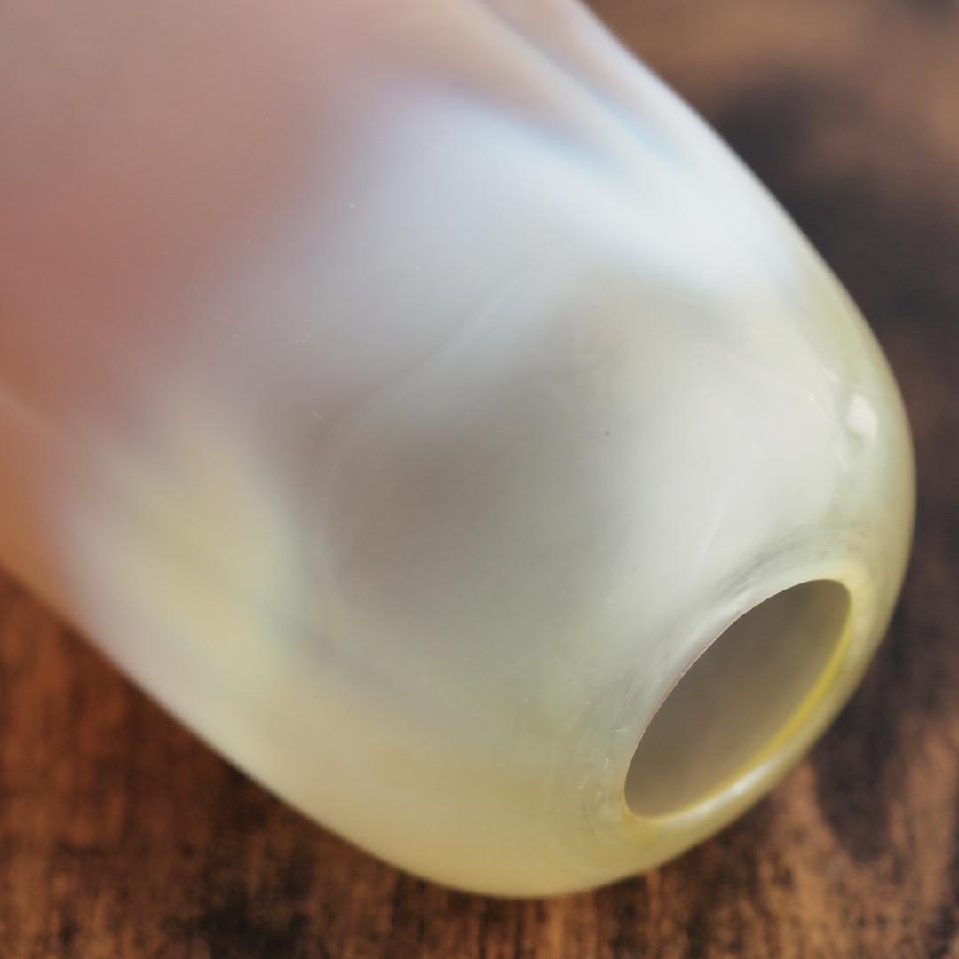 シェードランプ ヴァセリンガラス 天吊りランプ / アンティーク 英国製