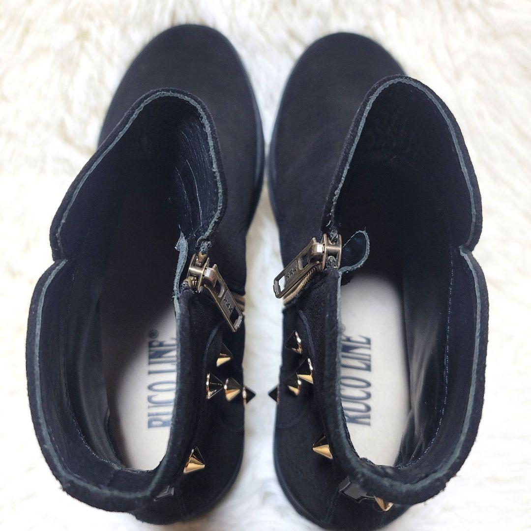 未使用✨ルコライン インヒール スニーカー ブーツ スタッズ サイドジップ 厚底