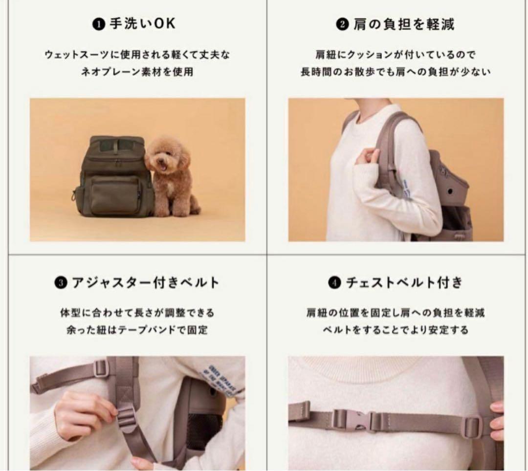 CITYDOG ネオプレーンバックパックキャリー　黒　Lサイズ