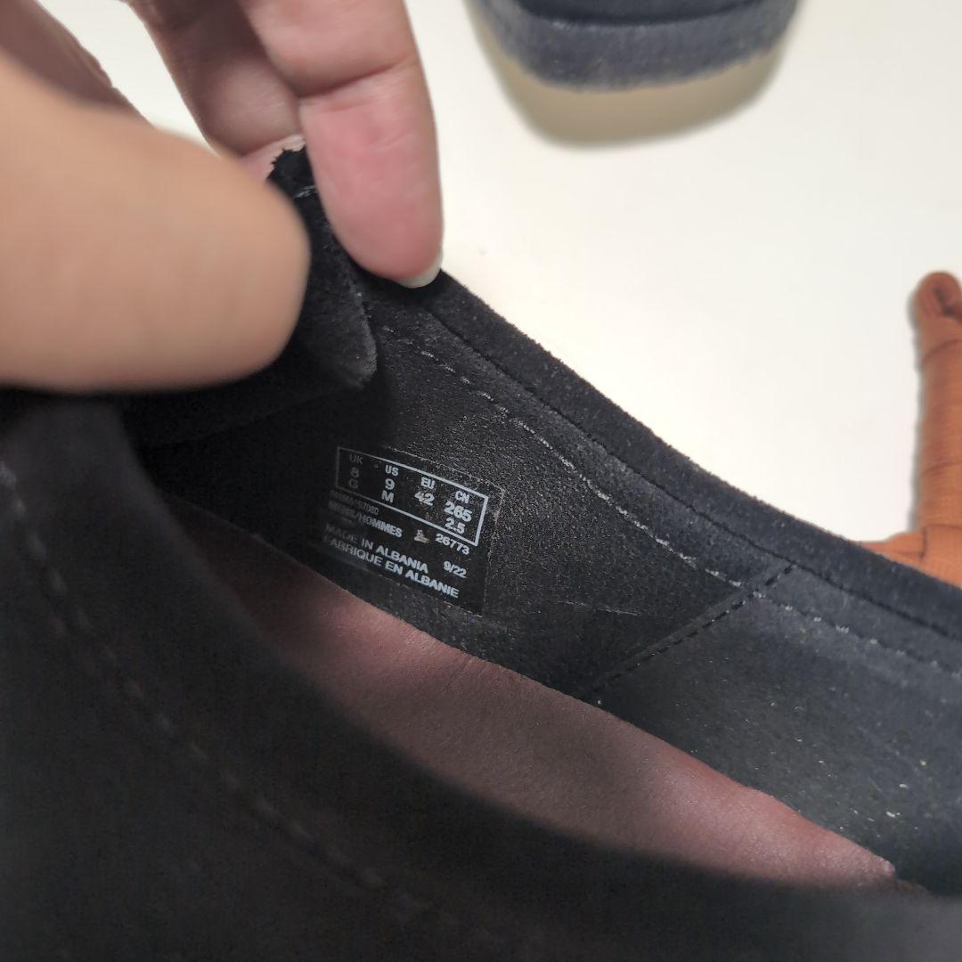 【未使用】CLARKS ORIGINALs ワラビー　黒　スエード　26.5cm