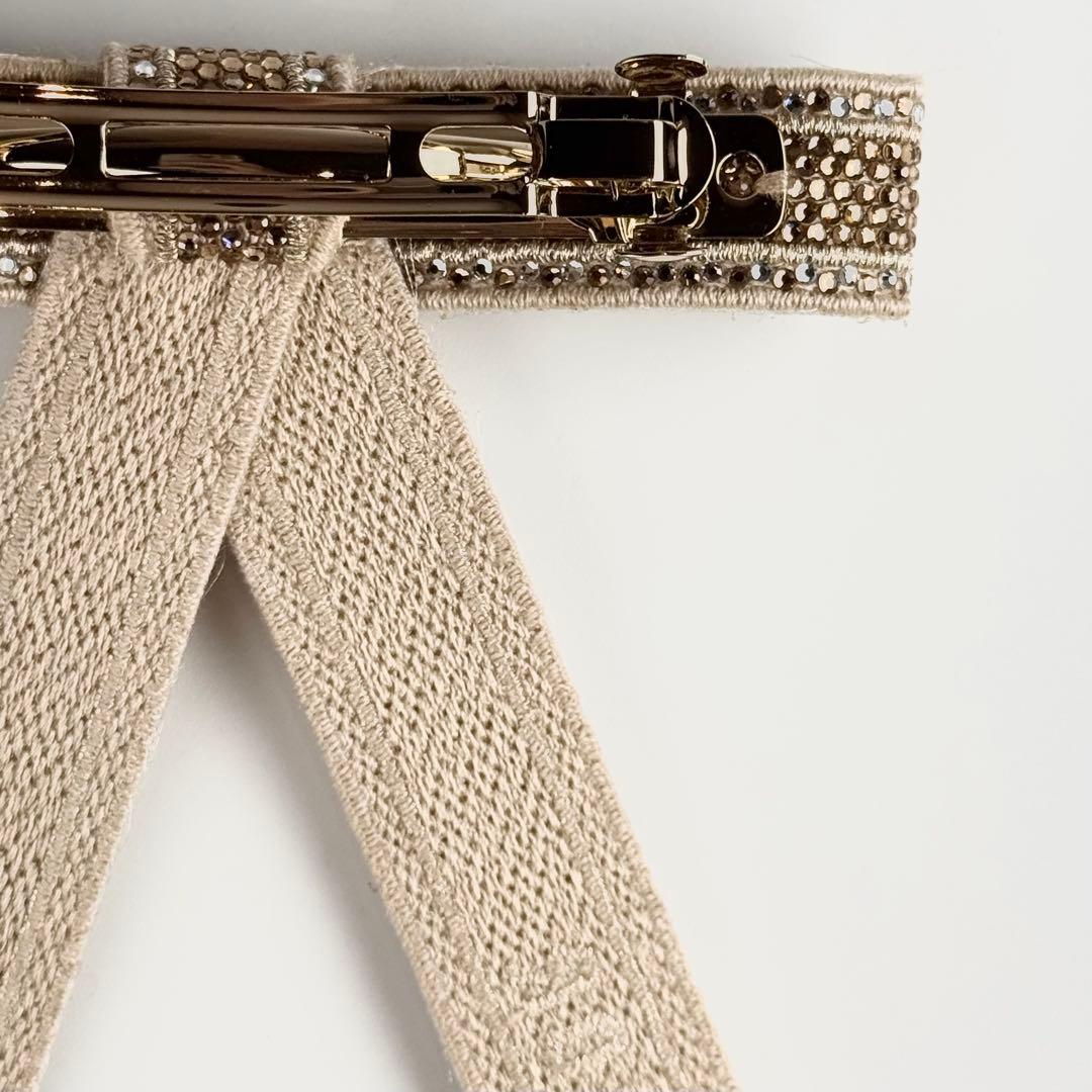 極美品✨Dior ディオール Dior Twist リボンバレッタ ゴールド