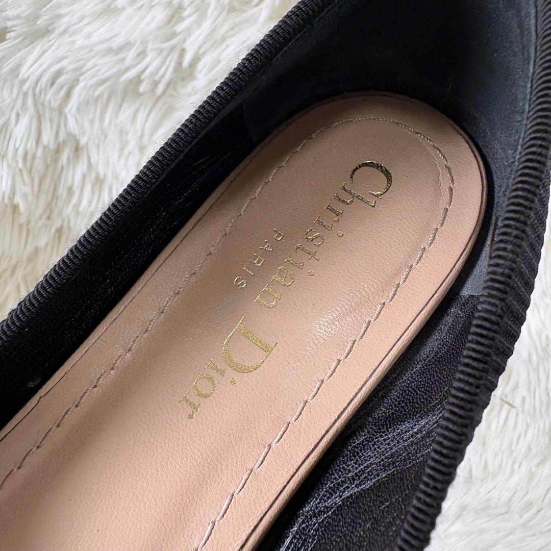 【美品】ディオール　J'ADIOR ロゴ入　フラットシューズ