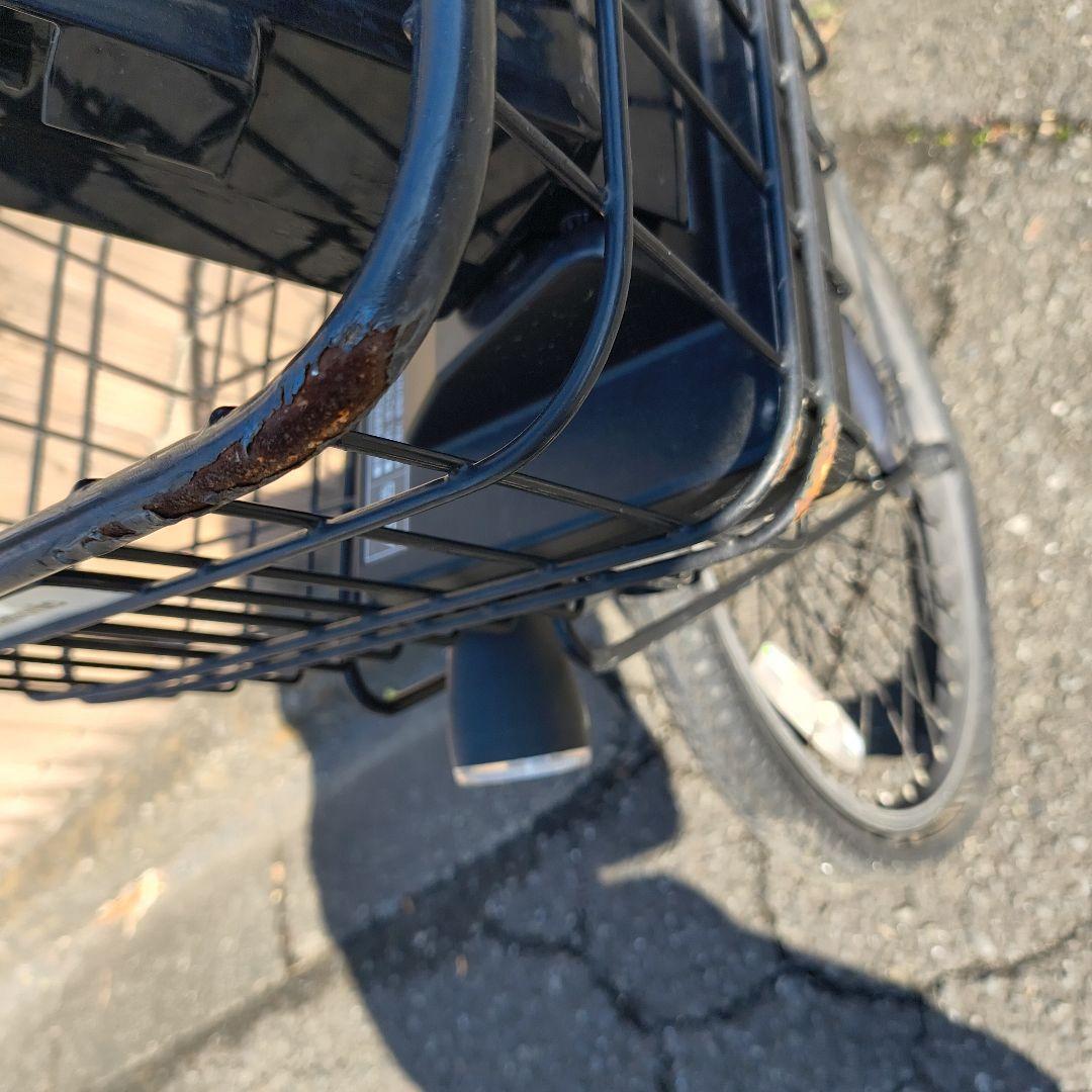 電動アシスト自転車 シティタイプ グレー 前バスケット付き