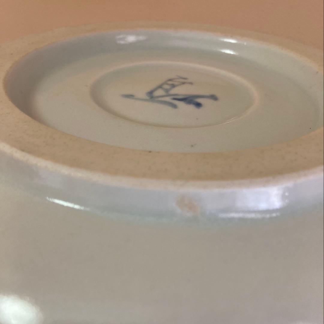 民藝 益子焼 瀧田項一 染付 双魚文皿 飾り皿 元箱 栞付き 1枚