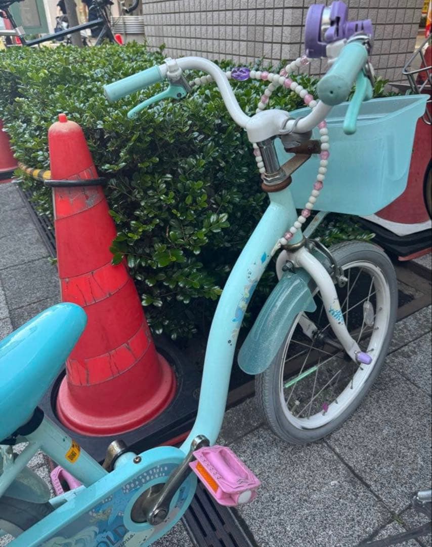 ディズニー　アリエル　自転車　18インチ