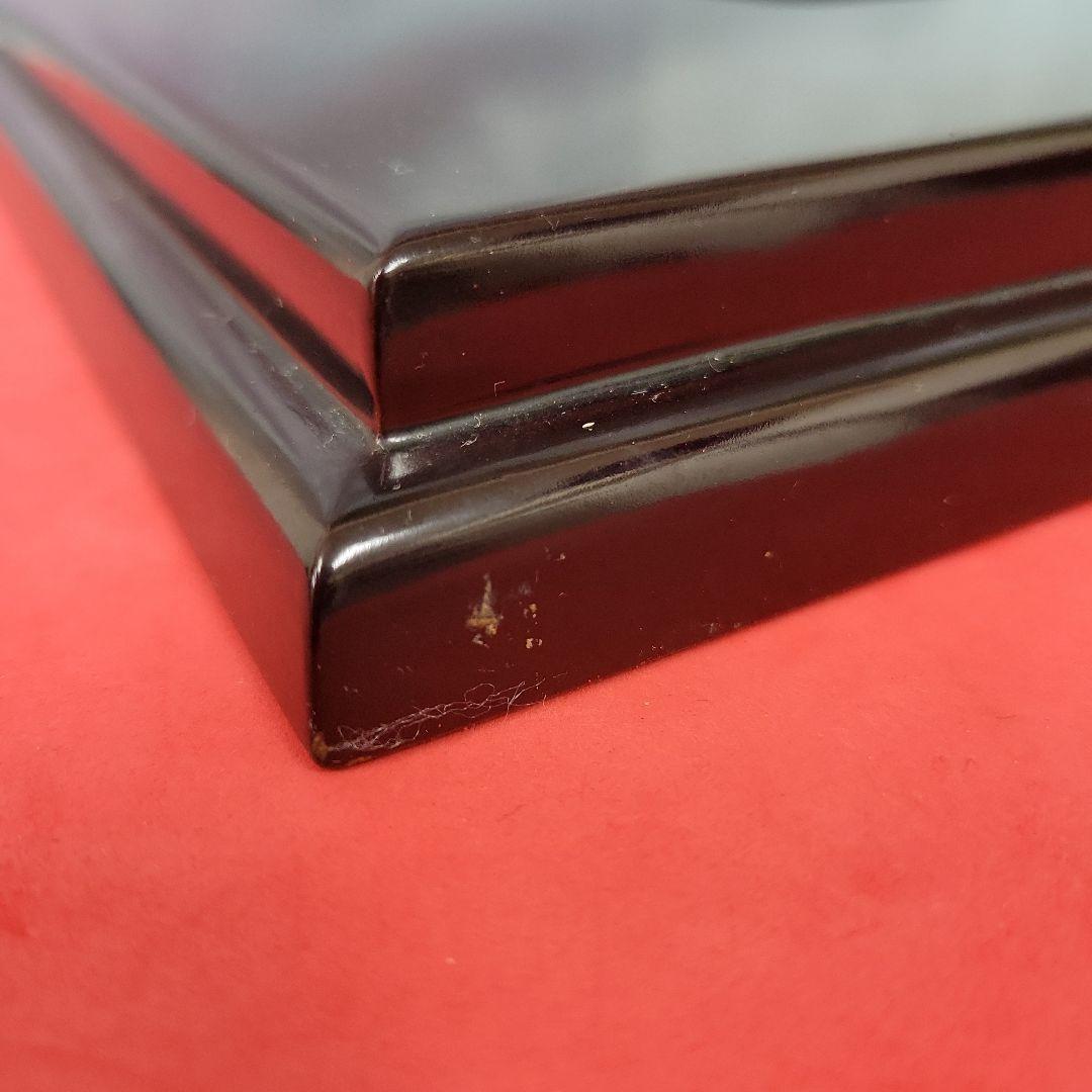 木彫り　笑仏　ガラス玉　台座付