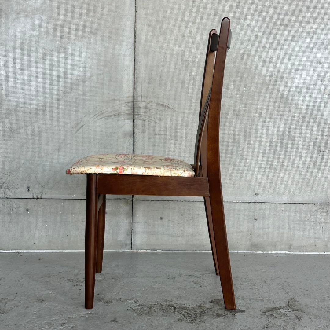 ✿80s✿ コイズミ ダイニングチェア 花柄座面木製 昭和レトロ ヴィンテージ