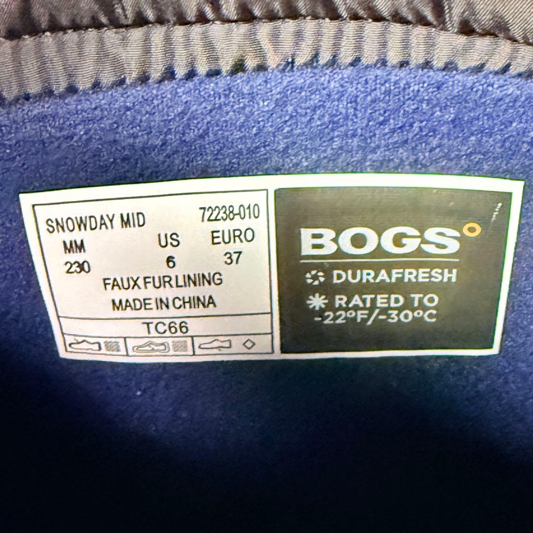 ボグス BOGS スノーデイ ミッド スノーブーツ 防水 防寒 黒 23 美品✨