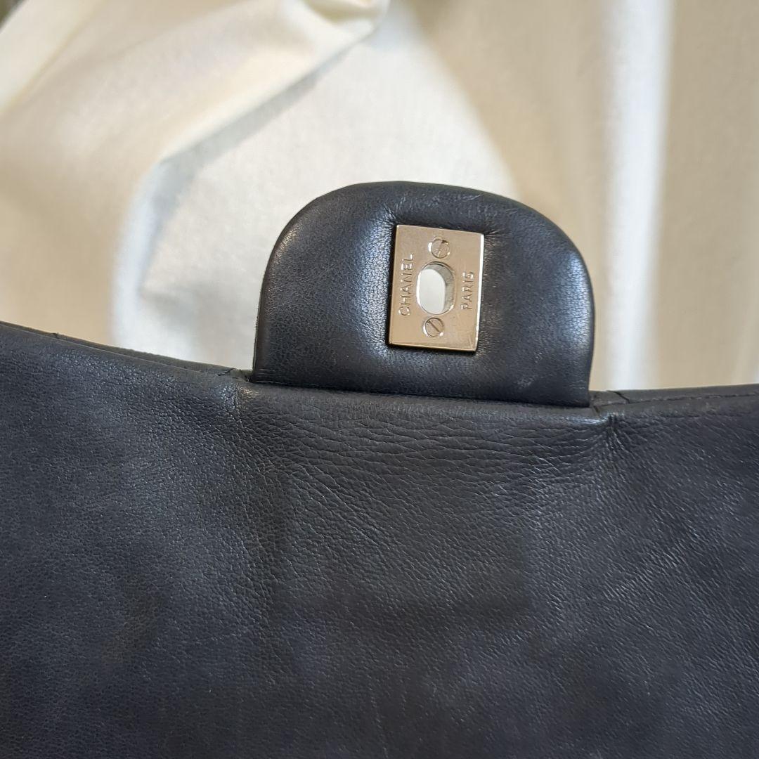 シャネル　デカマトラッセ　シングルフラップ　ダブルチェーンショルダーバッグ