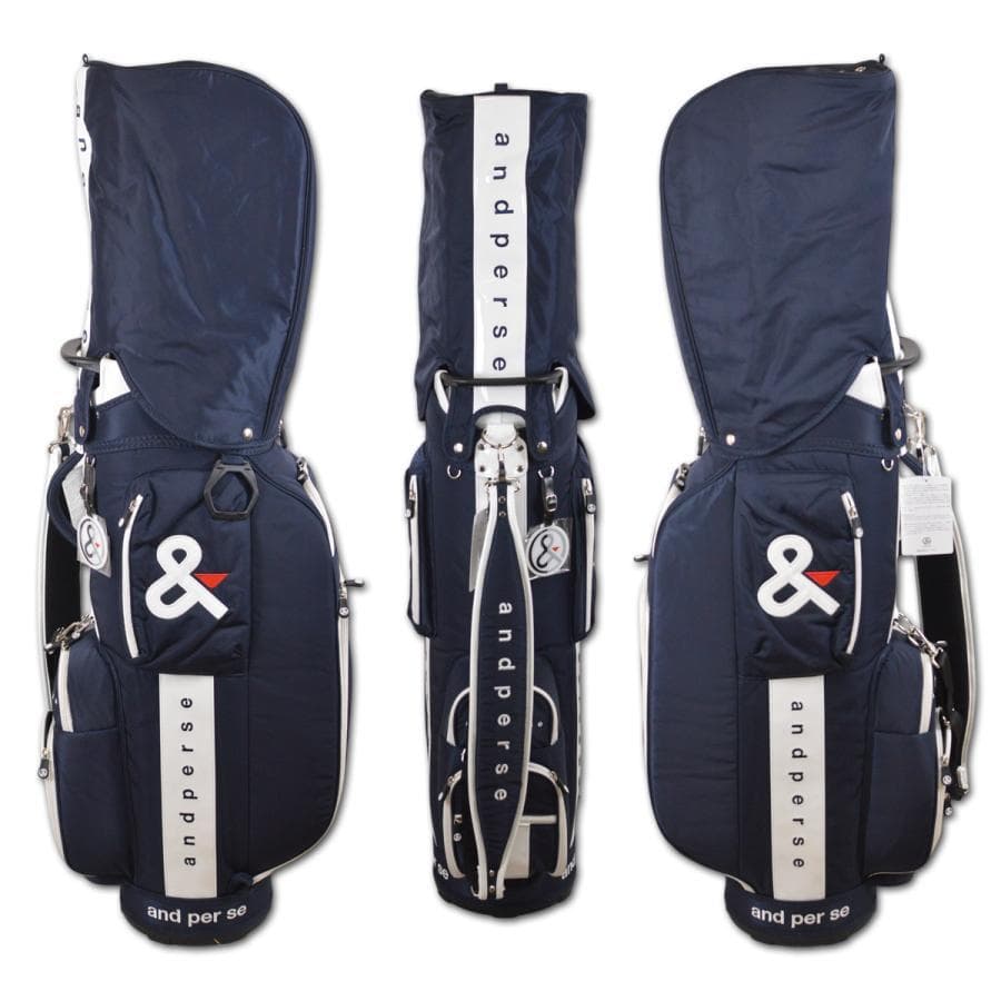 新品 and per se アンパスィ キャディバッグ AUS7305 ネイビー