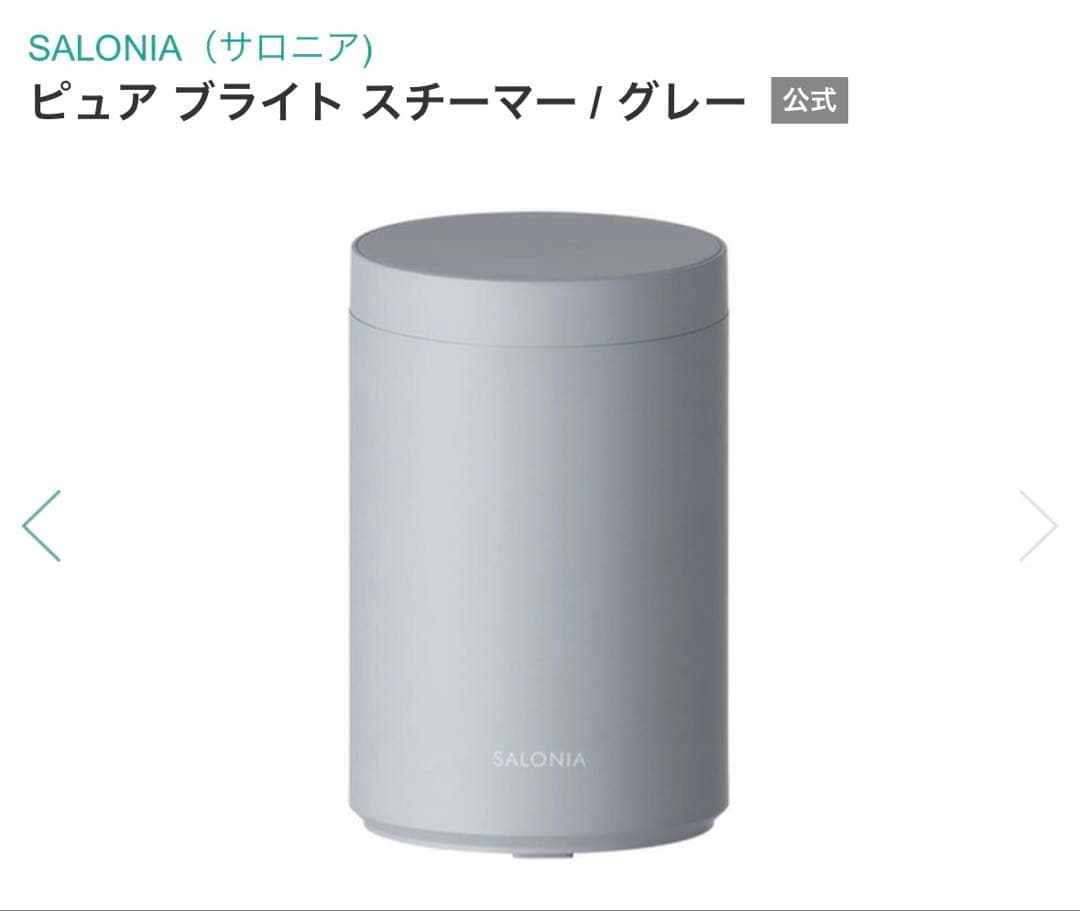 SALONIA ピュア ブライト スチーマー グレー