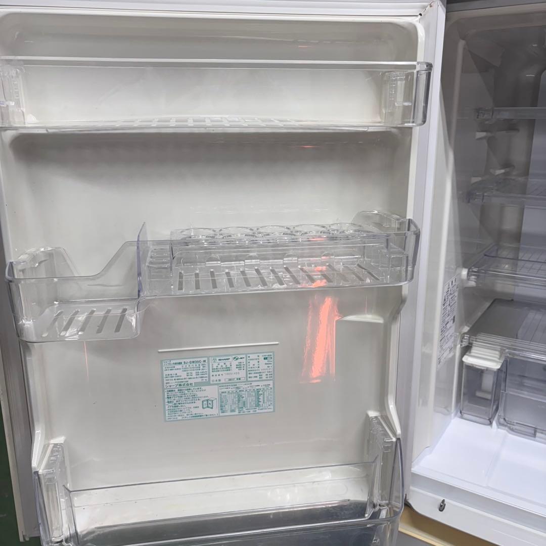 667 SHARP どっちもドア　大型冷蔵庫　300L強　自動製氷　ガラスパネル