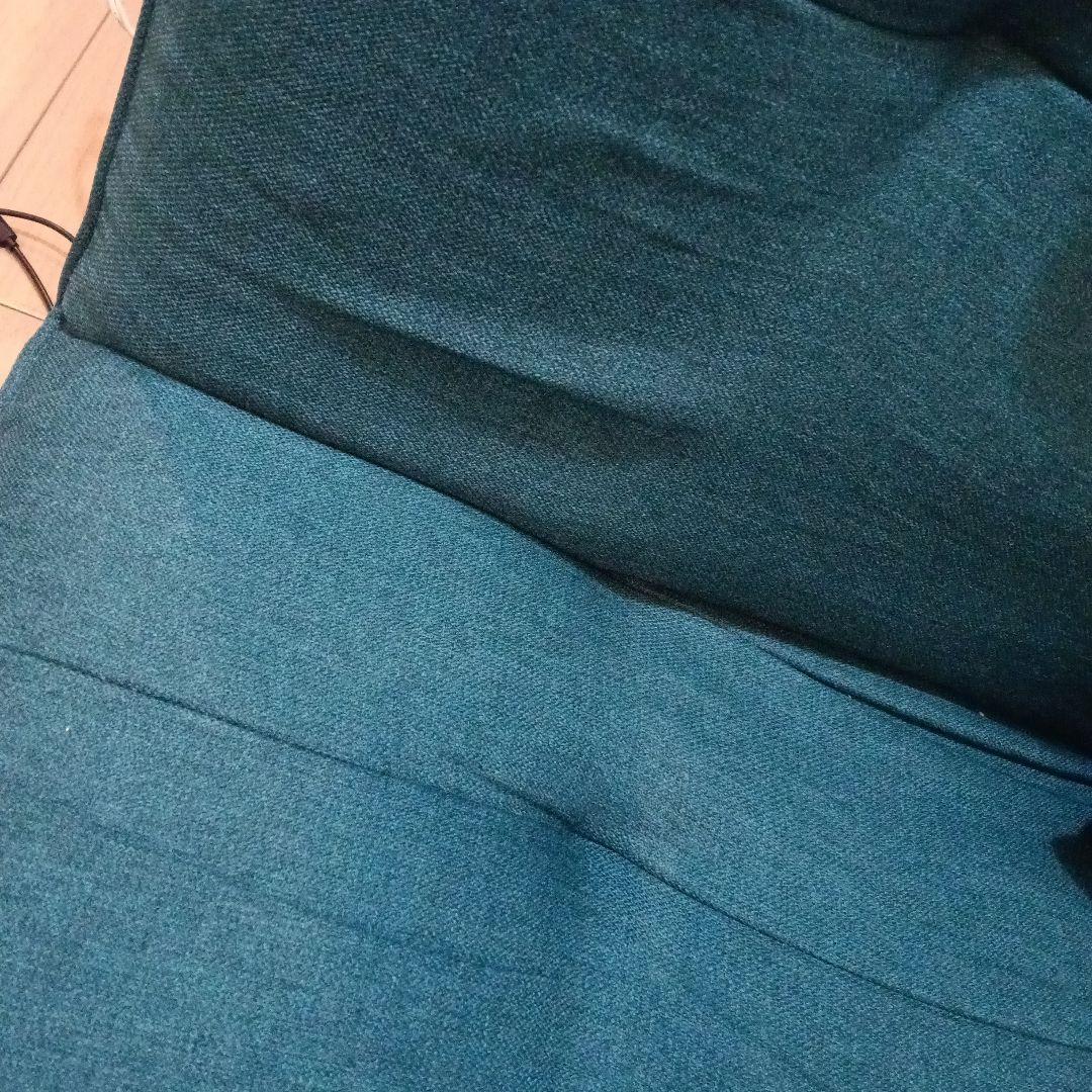 ブルー 2人掛けソファ 高背もたれ 1200mm