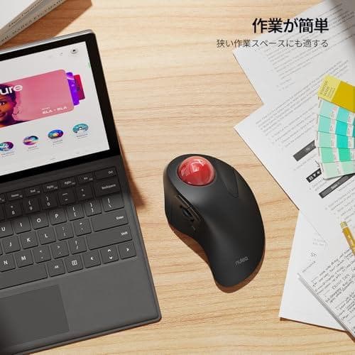 Nulea M505 無線 トラックボールマウス 人差し指操作 エルゴノミクスm