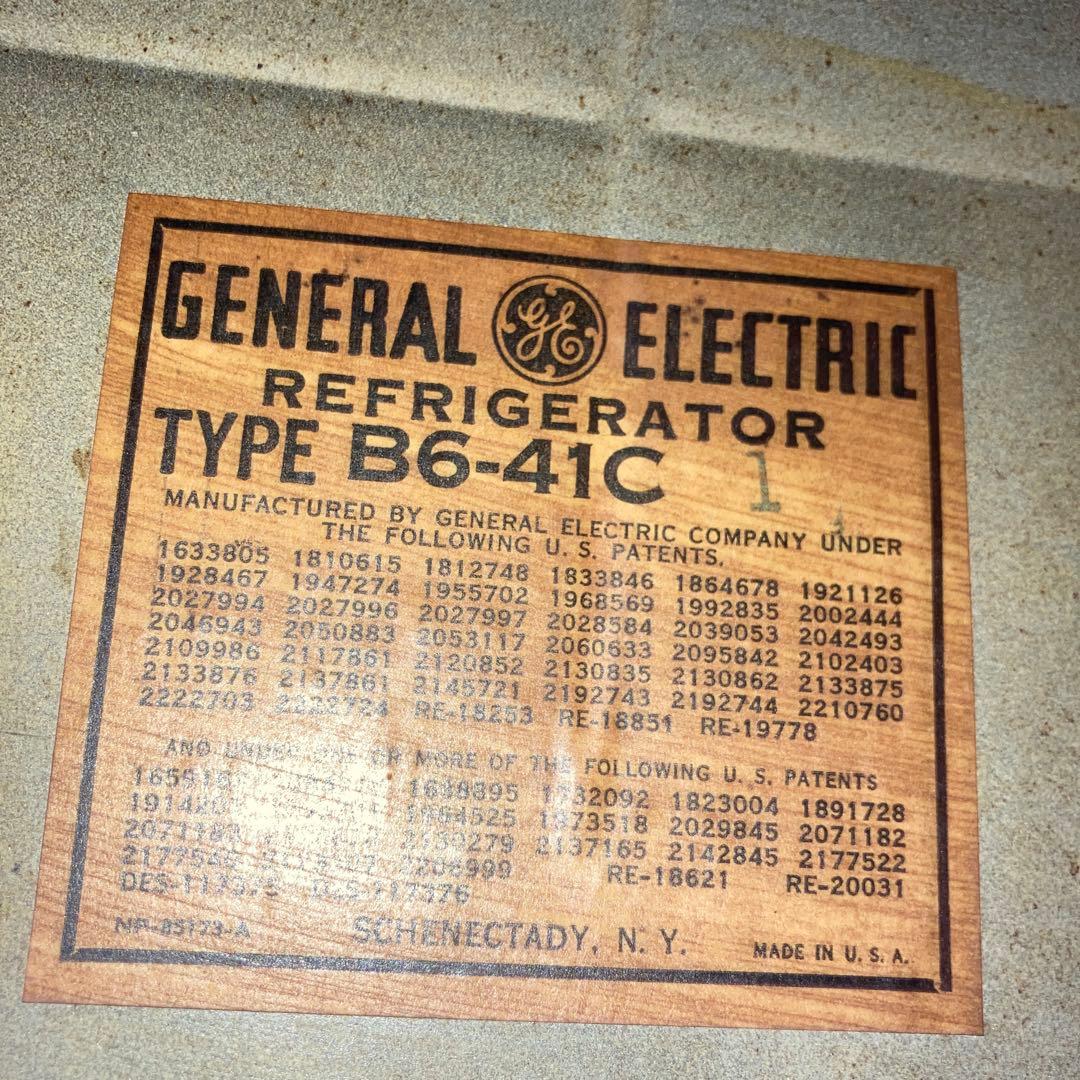 冷蔵庫・冷凍庫 1941's Vintage GE Refigerator  U.S