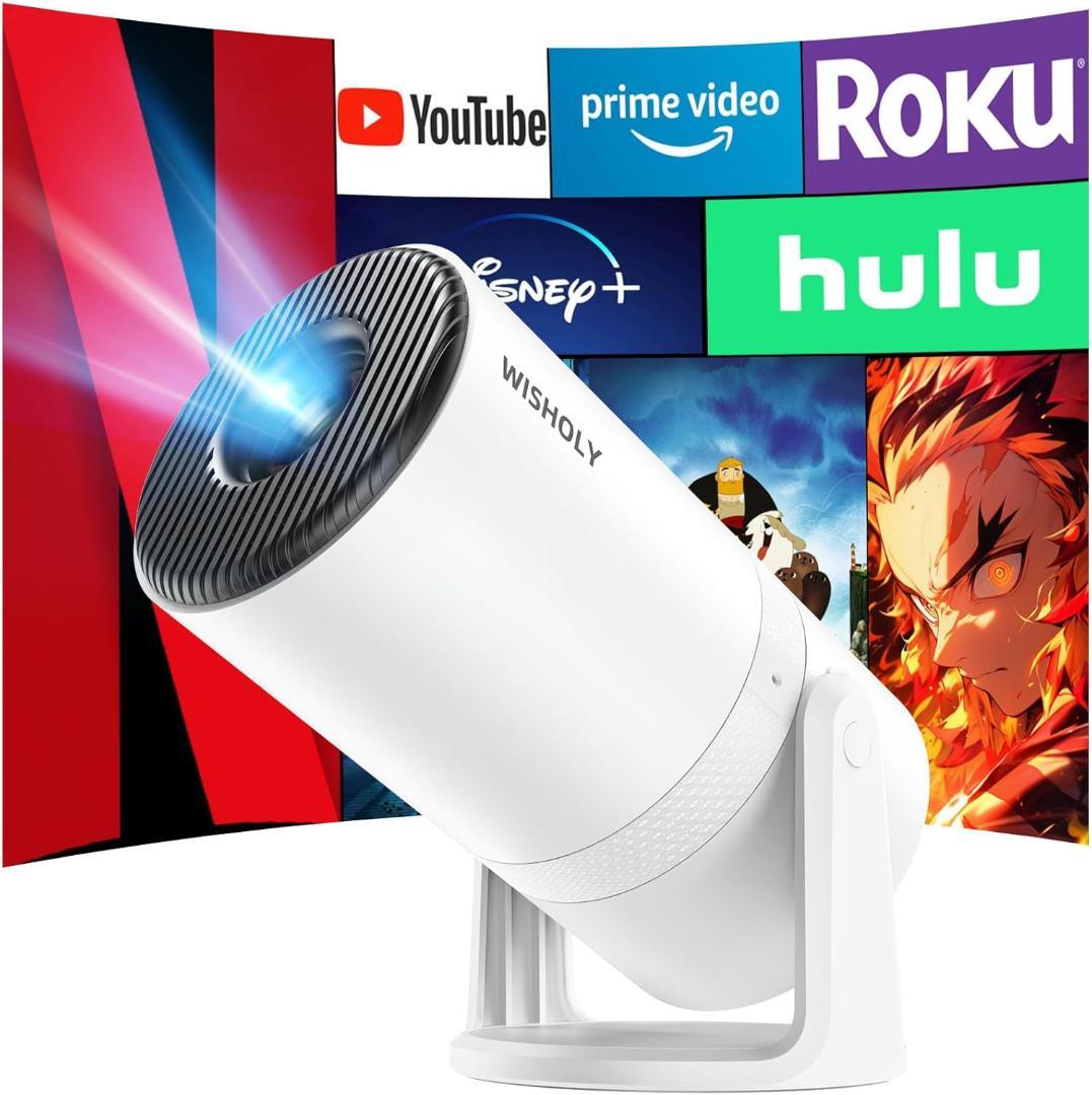 プロジェクター 家庭用【2025年 Android TV搭載・270°回転】