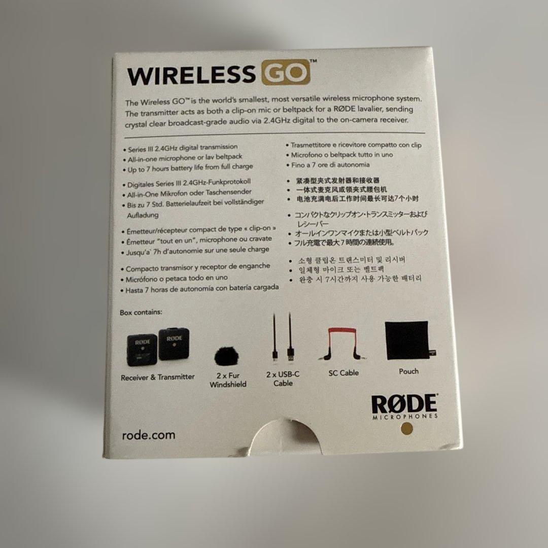 RODE Wireless GO コンパクトワイヤレスマイクシステム