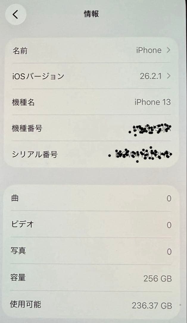 Apple iPhone 13 258GB本体　美品