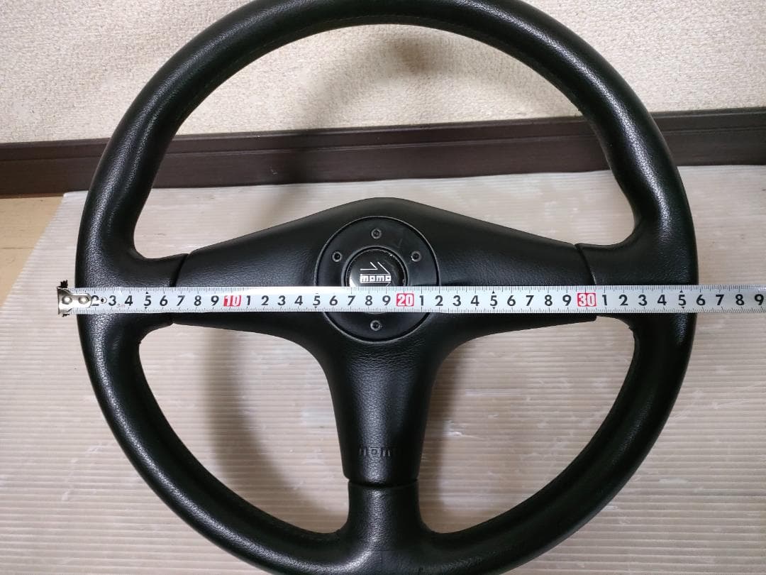 美品 モモステアリング/MOMO 36cm/36φ ホーン付き
