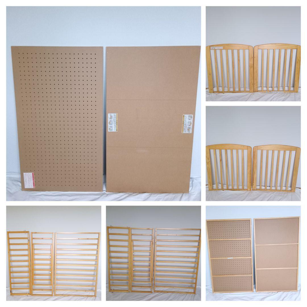【美品】KATOJI ベビーベッド レギュラーサイズ 木製 キャスター付き