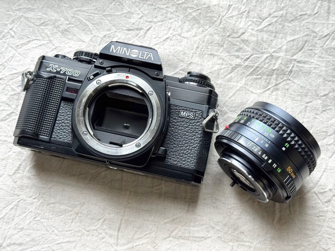 ⌘完動品！ モルト交換済！作例あり MINOLTA X-700 単焦点レンズ付⌘