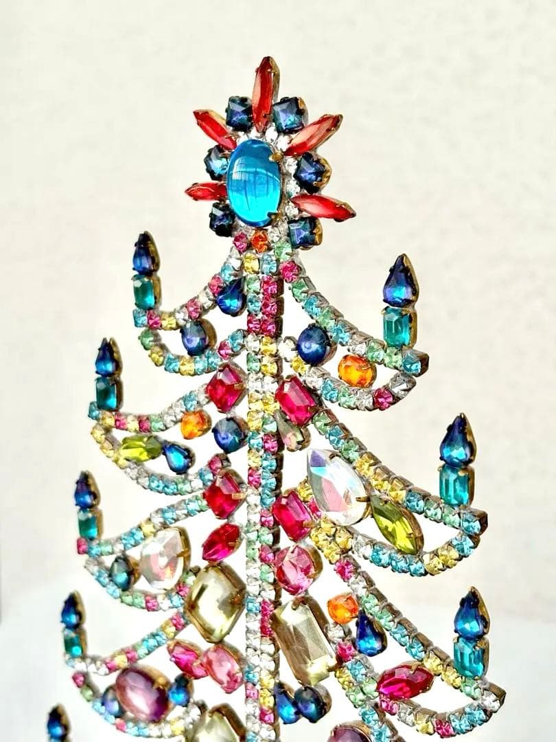 チェコガラス　クリスマスツリー　ヴィンテージ