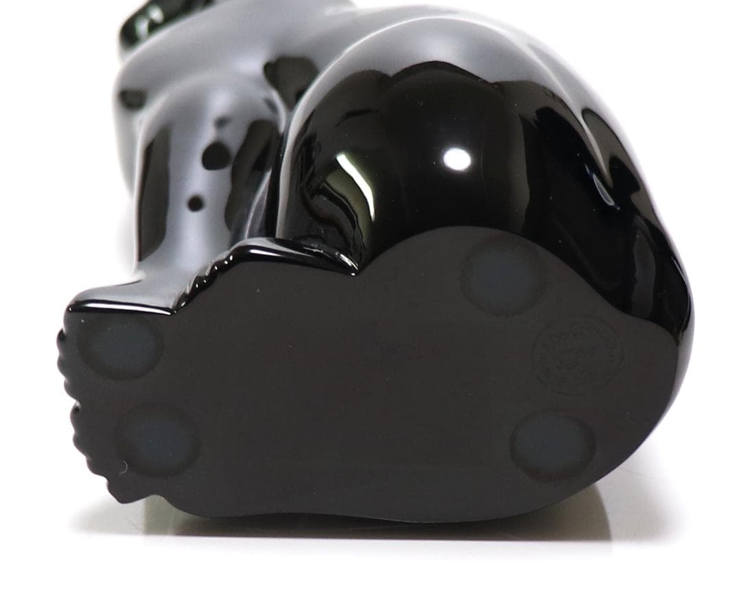 バカラ 大型 ブラッククリスタルガラス製 フィギュリン 16cm 漆黒の猫 置物