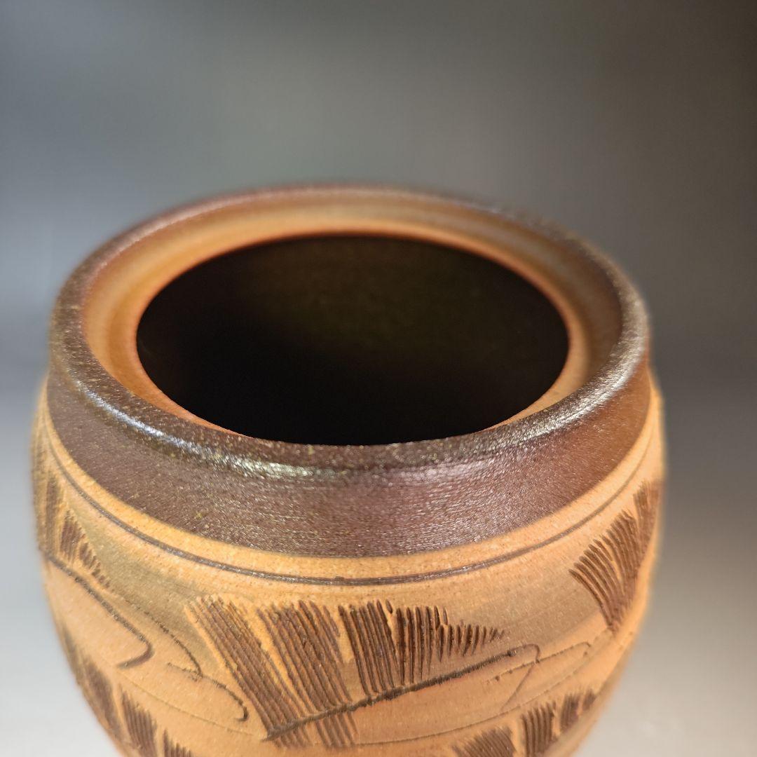 イ947 水指『大谷焼窯元　矢野陶苑　矢野款一作』『大谷焼　焼〆　共箱』茶道具