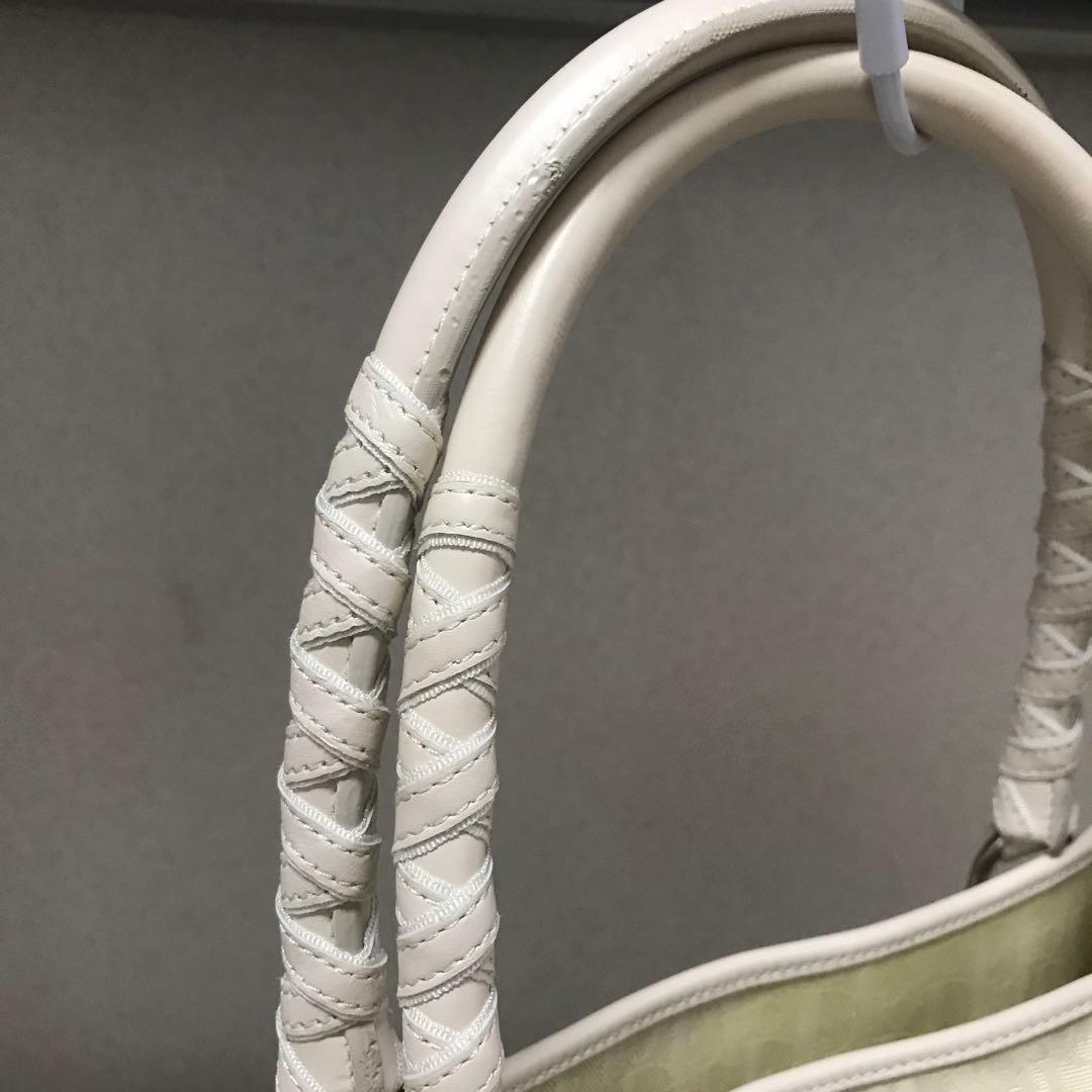 【レア・希少品】Christian Dior ホワイト トロッター柄ハンドバッグ