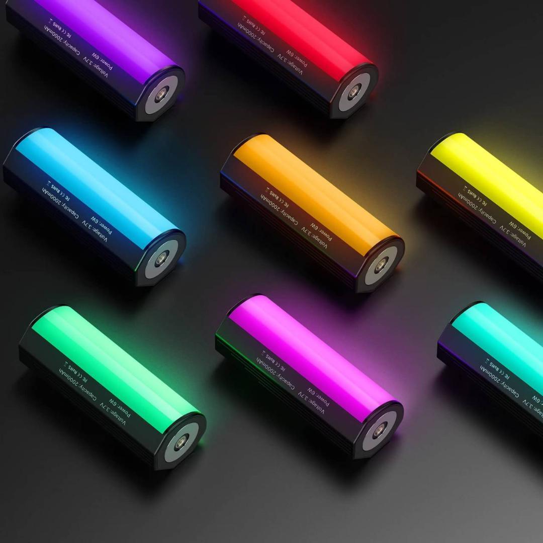 マグネット付きLEDビデオライト 2000mAh USB-C充電式