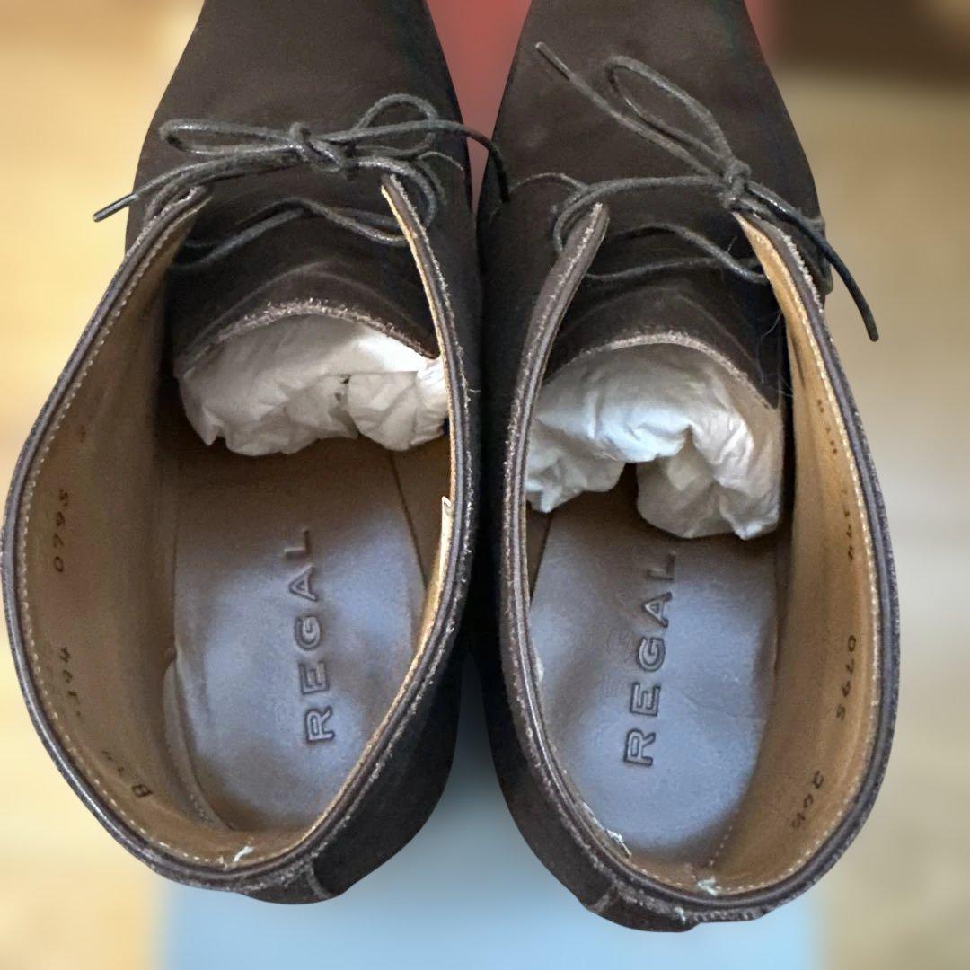 REGAL リーガル ダークブラウン スエード チャッカブーツ ビジネスシューズ