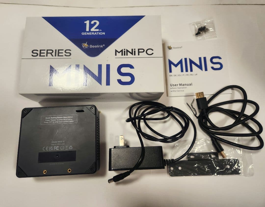 2TB SSD 換装済み Beelink MINI S12 ミニboxPC